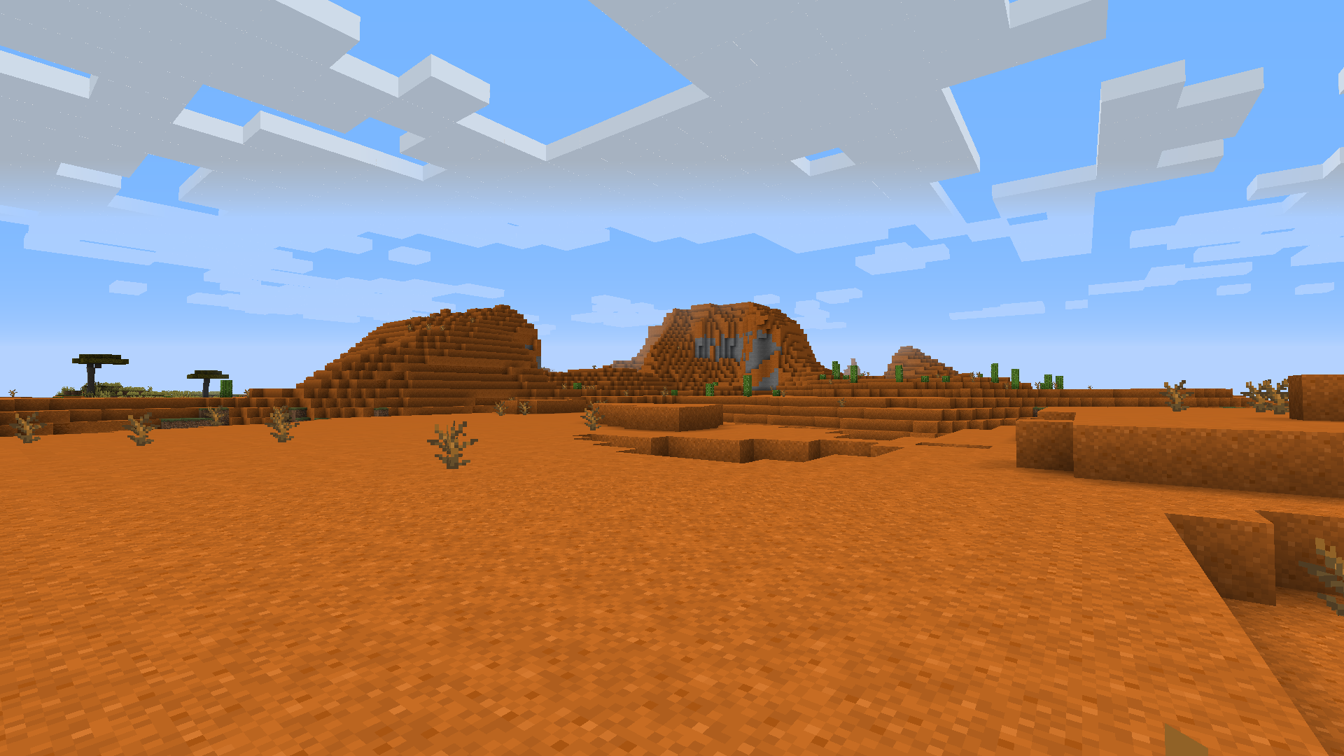 A regular desert, but with red sand. Several other mods add this, so be sure to disable this biome if there are any conflicts!
