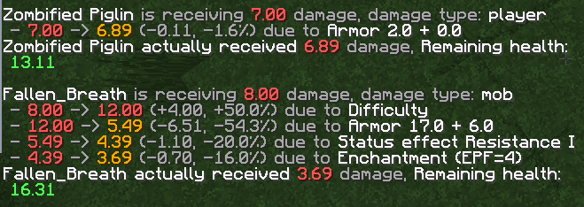 damage logger