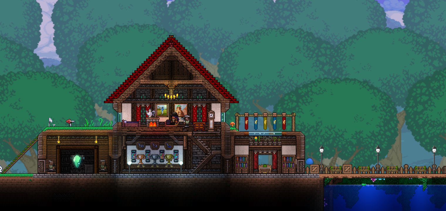 terraria npc themed houses