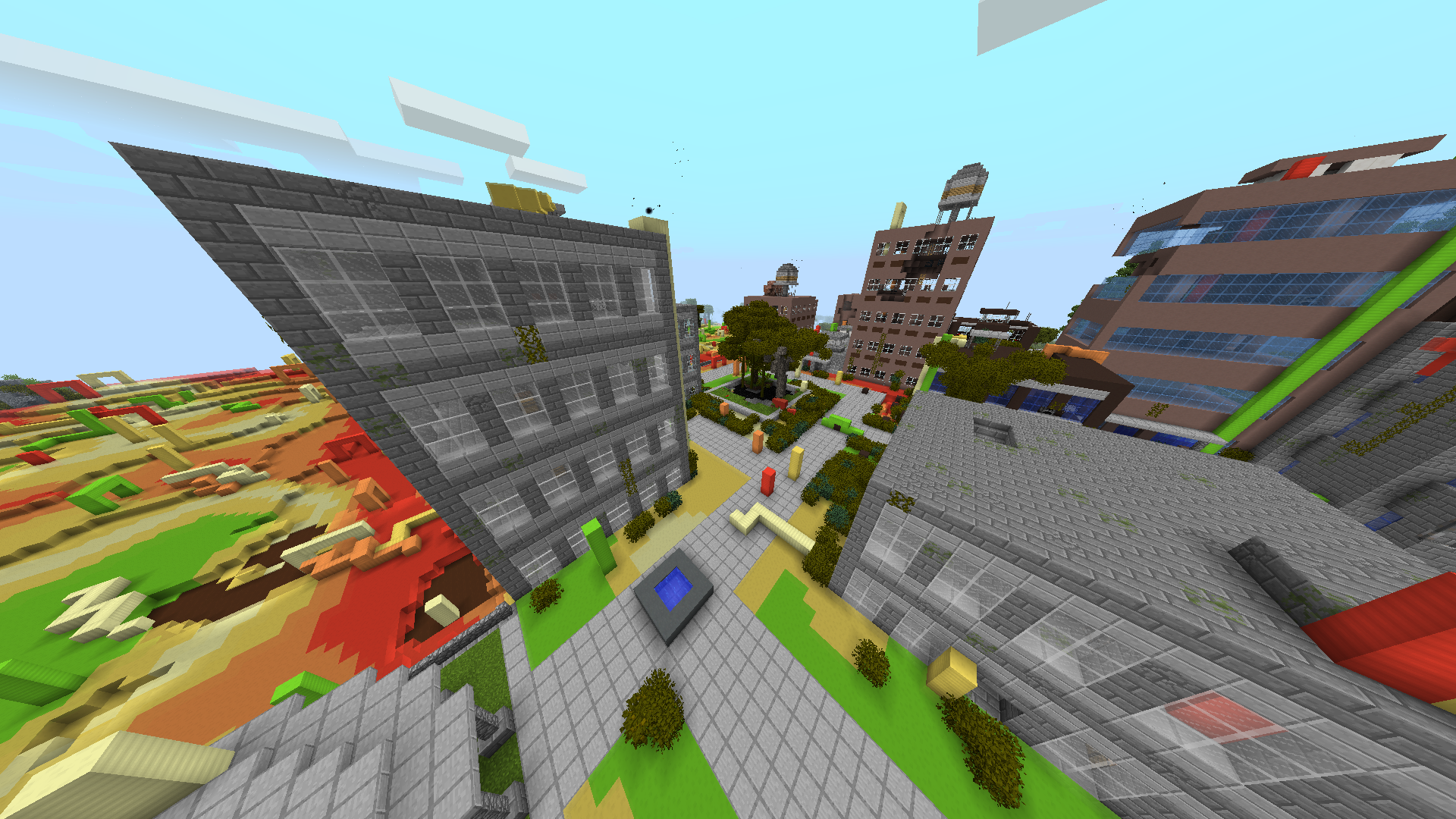 A city overrun by wayward candy.