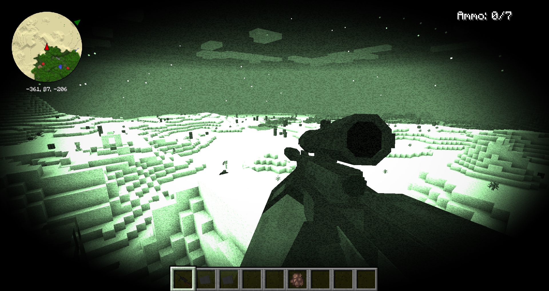 Sniping using night vision.
