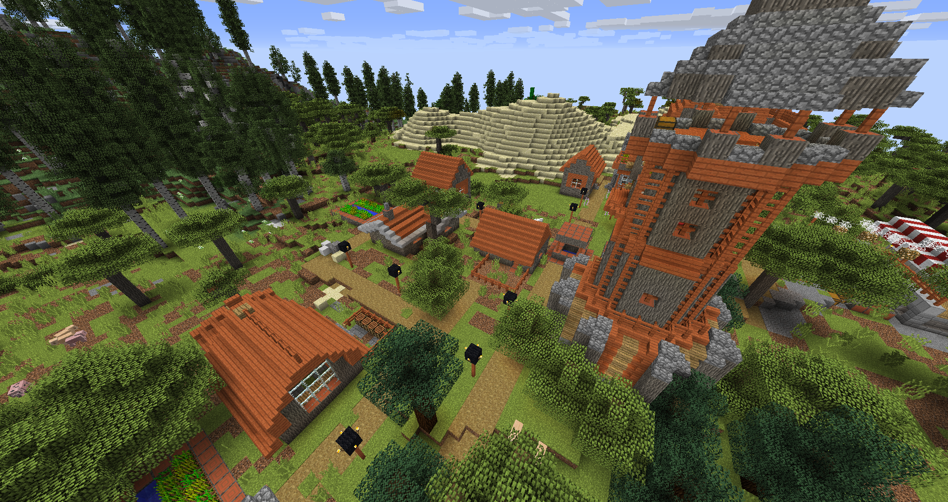 As much as I like 1.14, modpacks have much more creative flexibility, allowing for really striking designs.