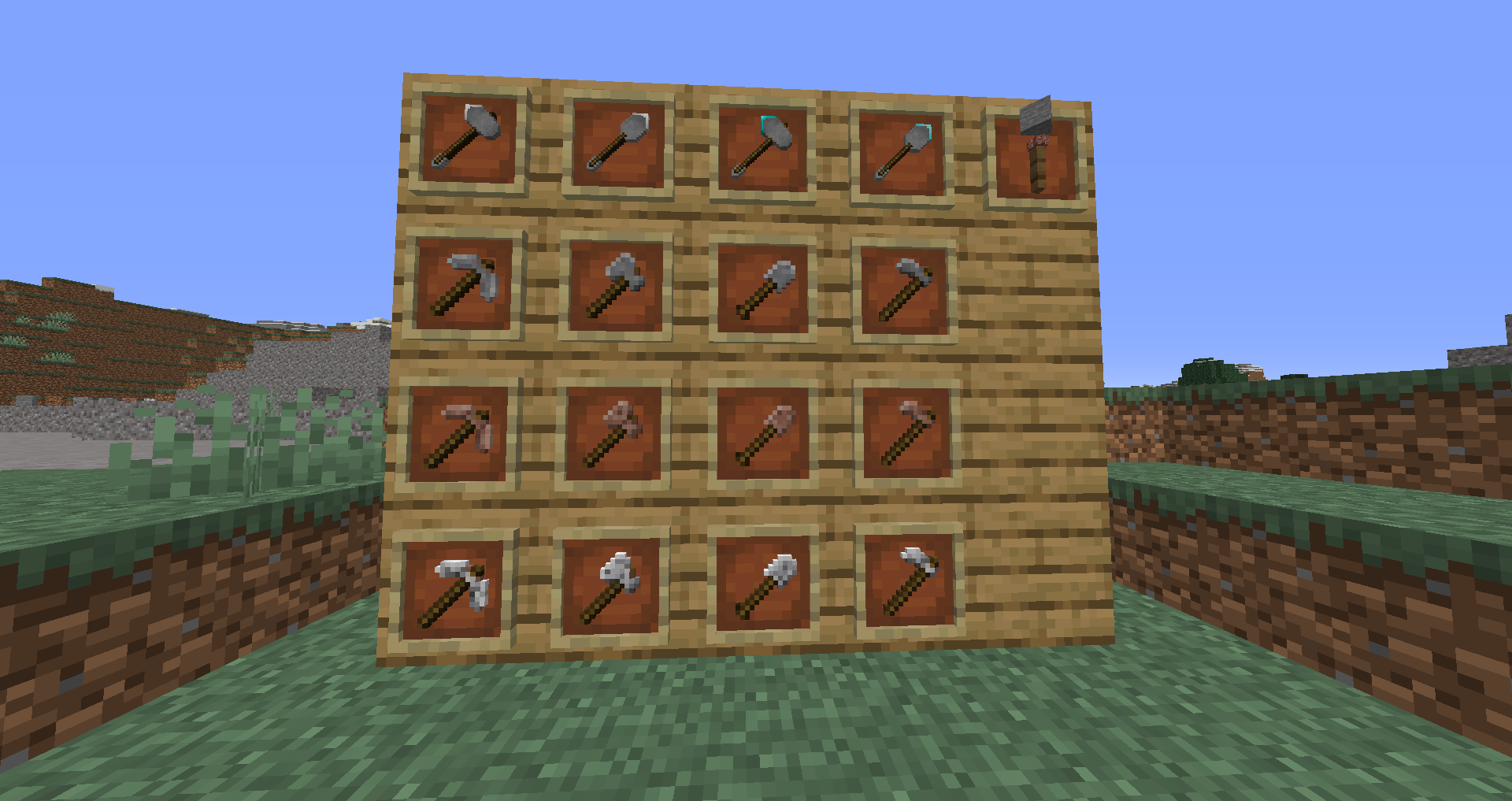 There are more tools, such as andesite, granite, and diorite! And more!
