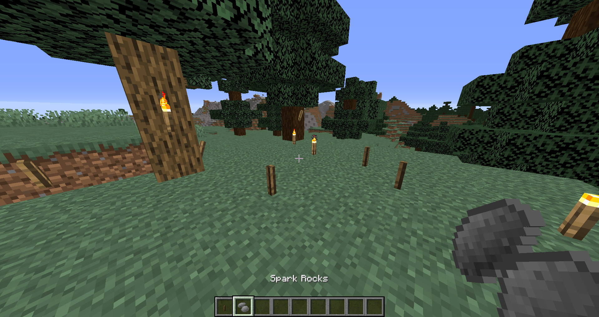 Now with the "Torch Base" you can place any stick and light to let it become a torch!