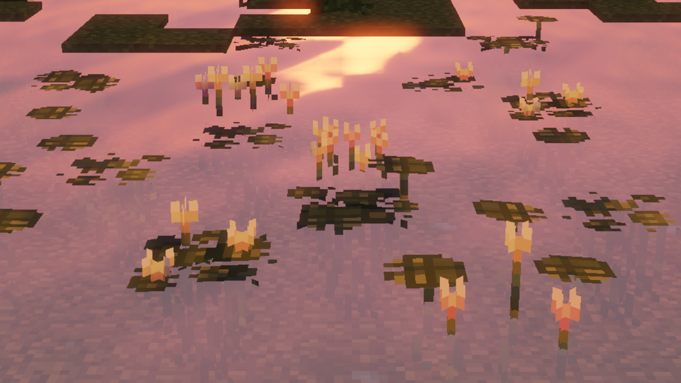 Lilies above water with shaders