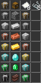 drop items on top of crafting table to craft.