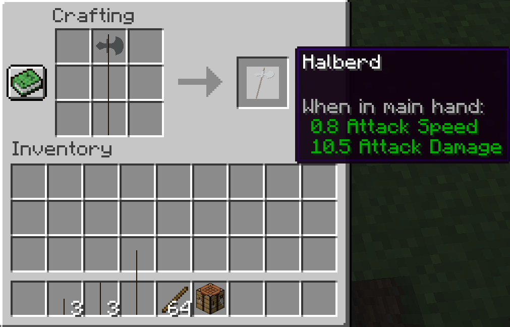 Halberd Recipe