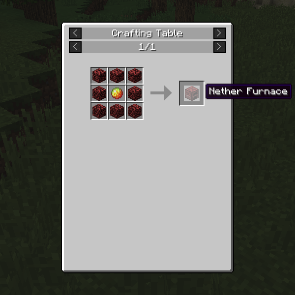 Nether Furnace Recipe