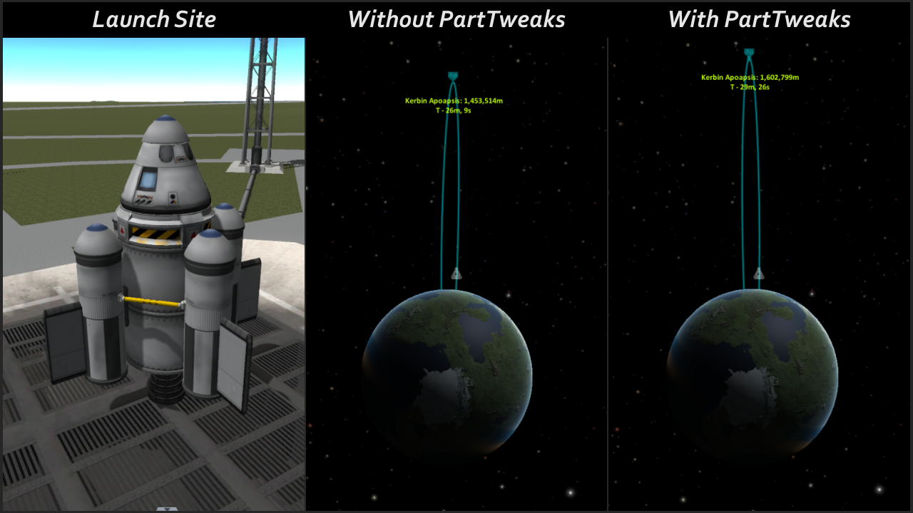 With / Without PartTweaks installed