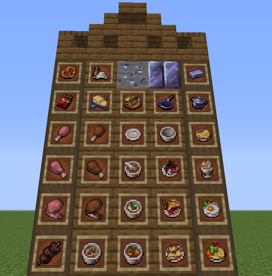 All food items, cooking gear and blocks