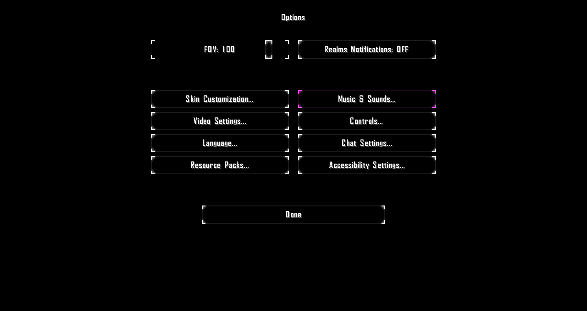 Options Interface (1.0)