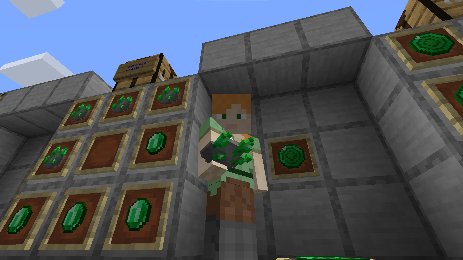 For Craft a Polished Omega Ruby, You Need 4 Emerald and 4 Omega Ruby Placing In Anyway You Like.