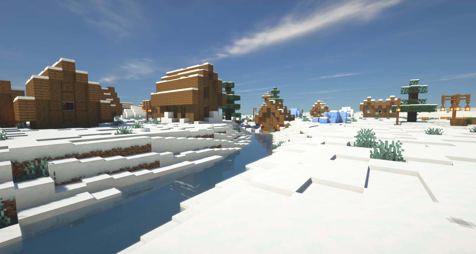 Finding a village in the harsh north or south is an exciting sight, find a nice hearth to rest by.