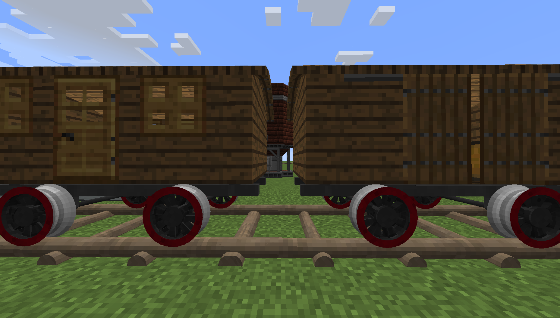 Logging train cars