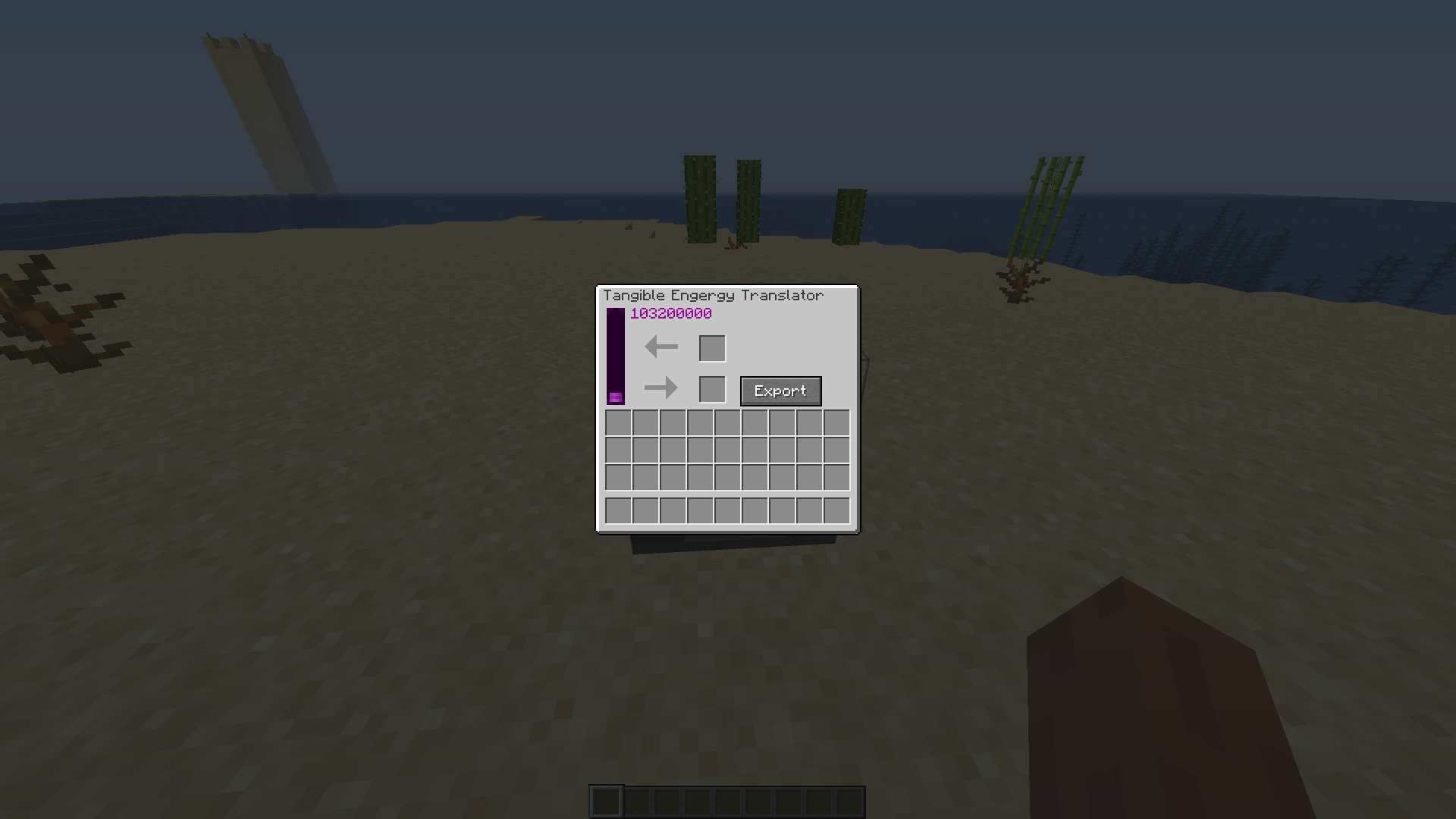 Fill the block with electricity