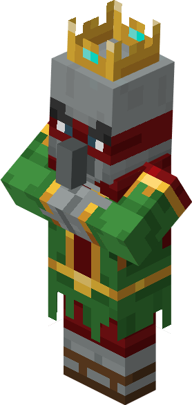 The Bandit is an illager that looks for villages or players, if they see a villager or a player, they are going to start throwing arrows, if you try to hit him, he runs away, if he is far away from you, he starts to throw arrows again.