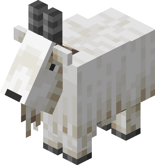 Goats are a mob that spawn in mountains,once killed it will drop wool.