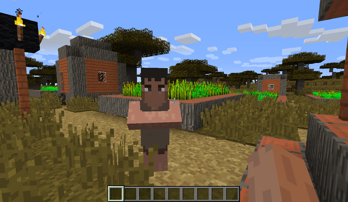 The villagers now look more human: