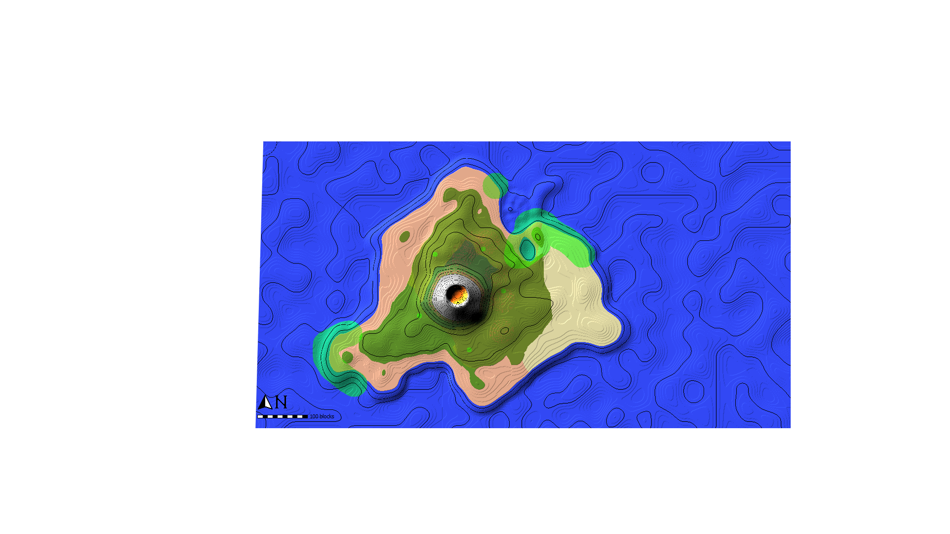 The vulcano Island Map