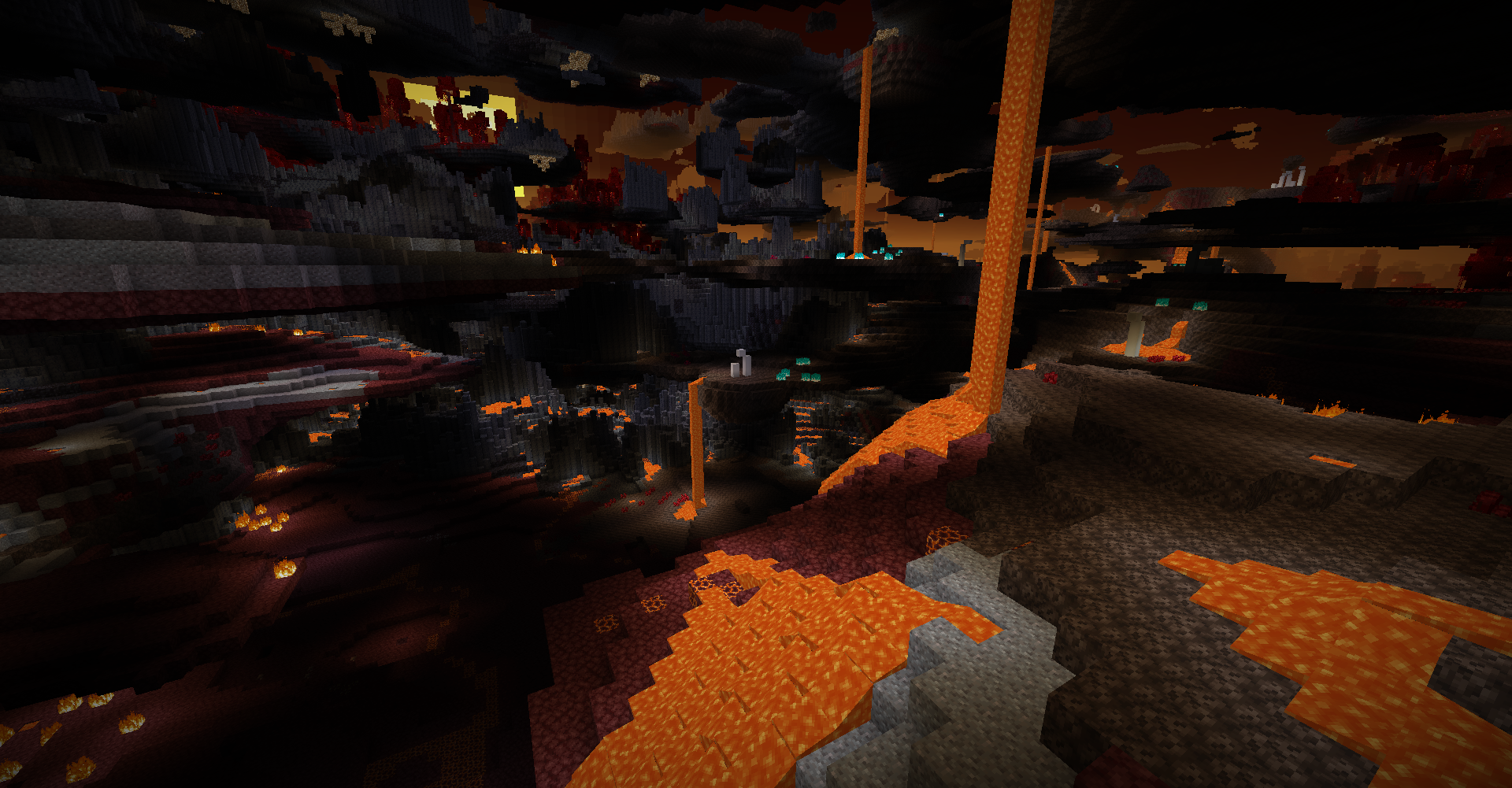 Basalt Deltas, Nether Wastes, Soul Sand Valle