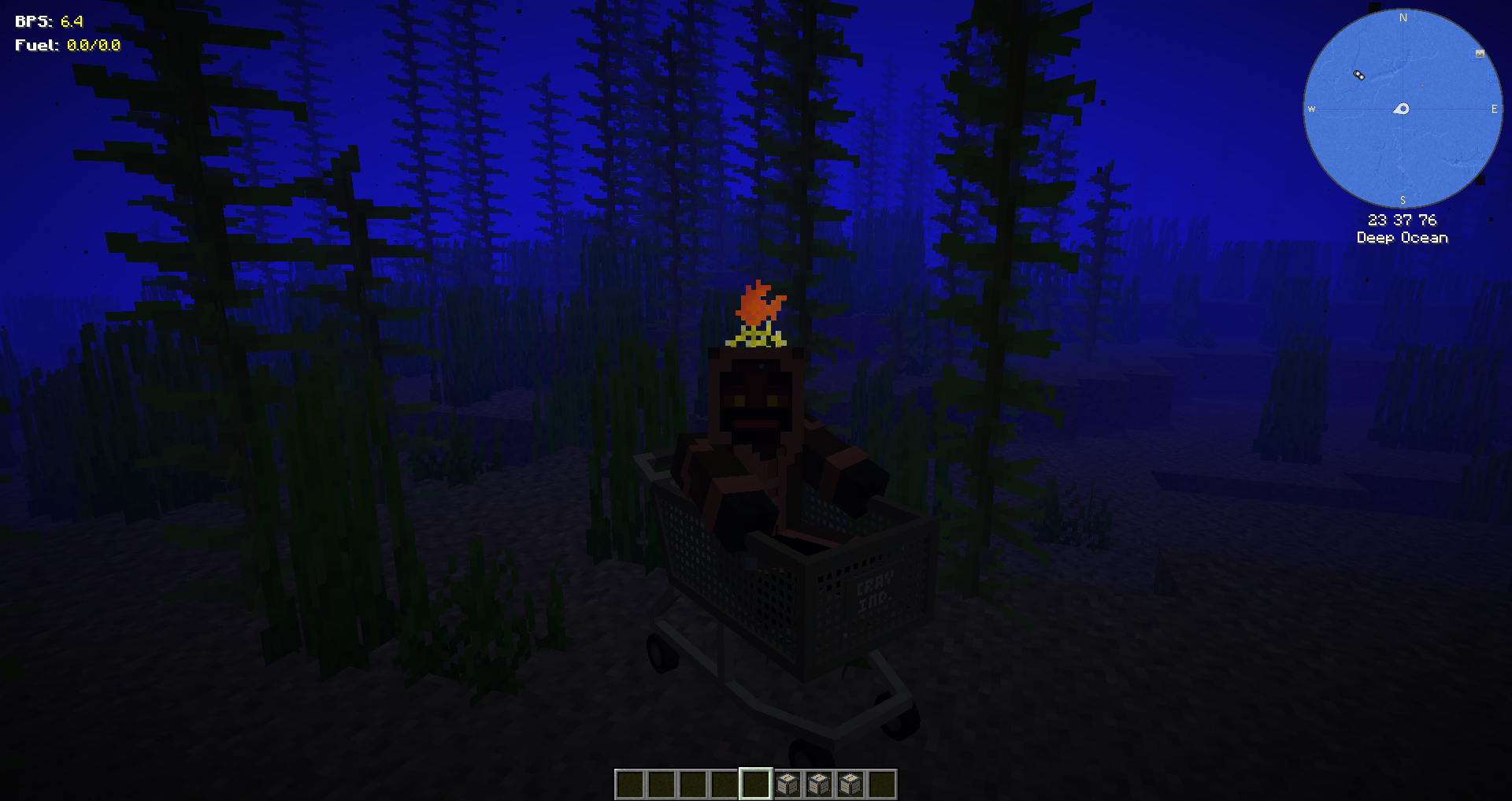 Shopping in the sea.