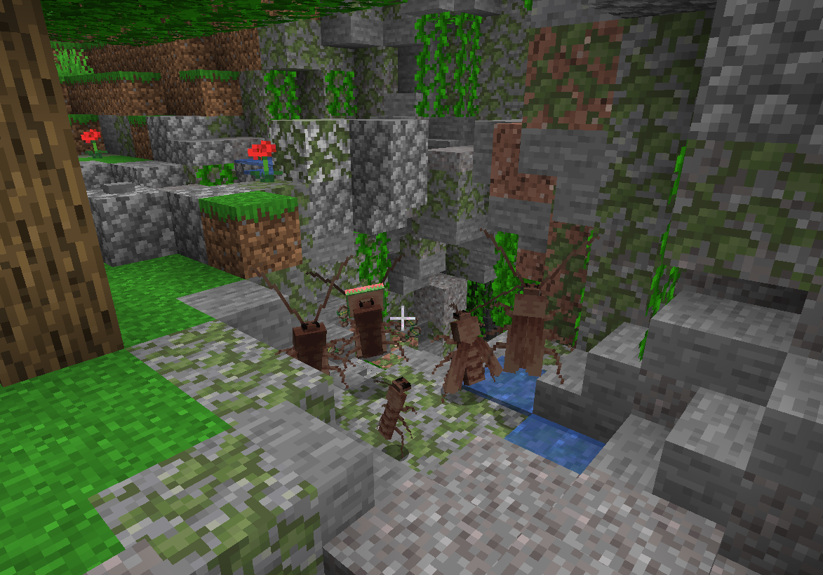 Here's some of the cave generation paired with the alex's mobs cockroaches
