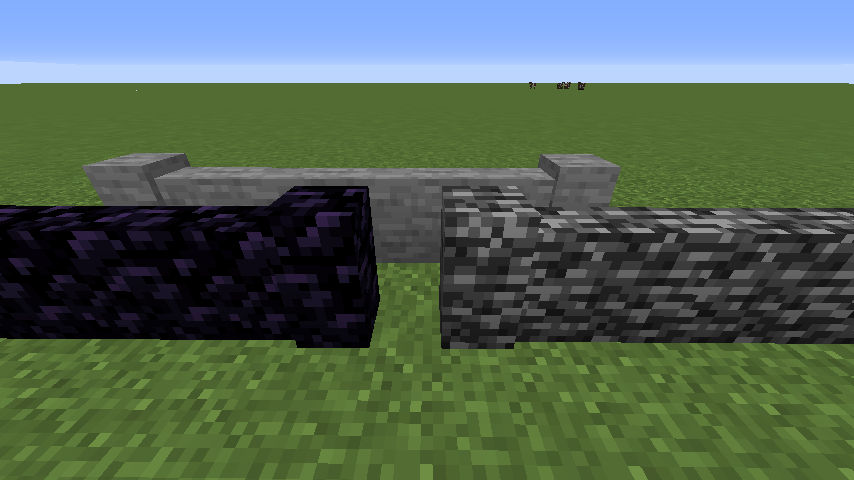 Obsidian and Bedrock wall