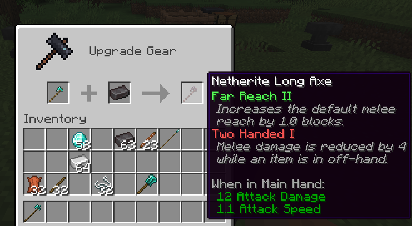 netherite tools recipe