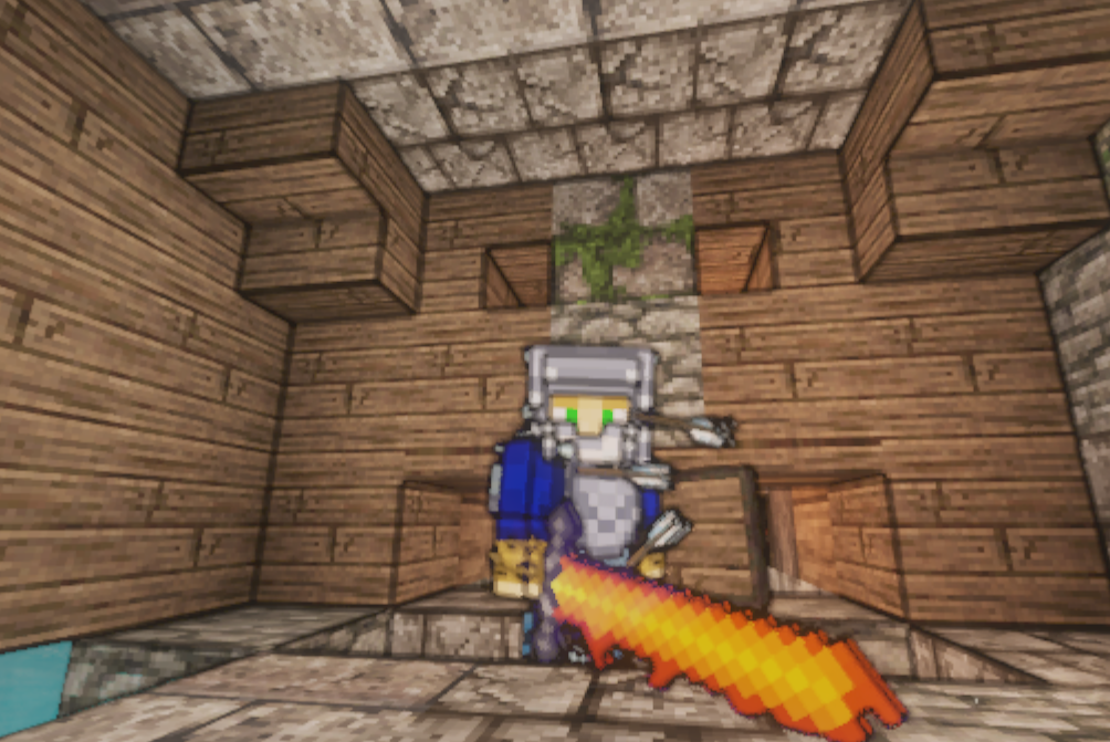 This is a player in a dungeon.