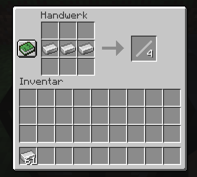 Crafting Recipe for metal stick