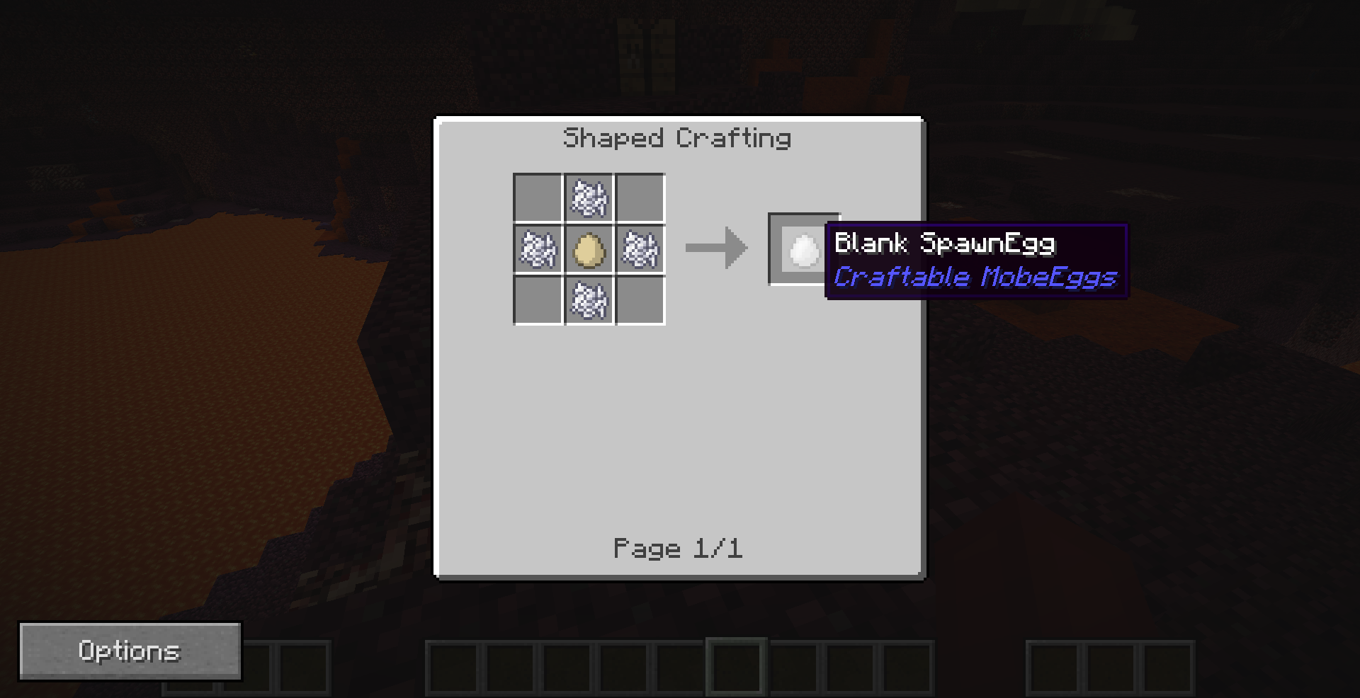 blank spawn egg recipe