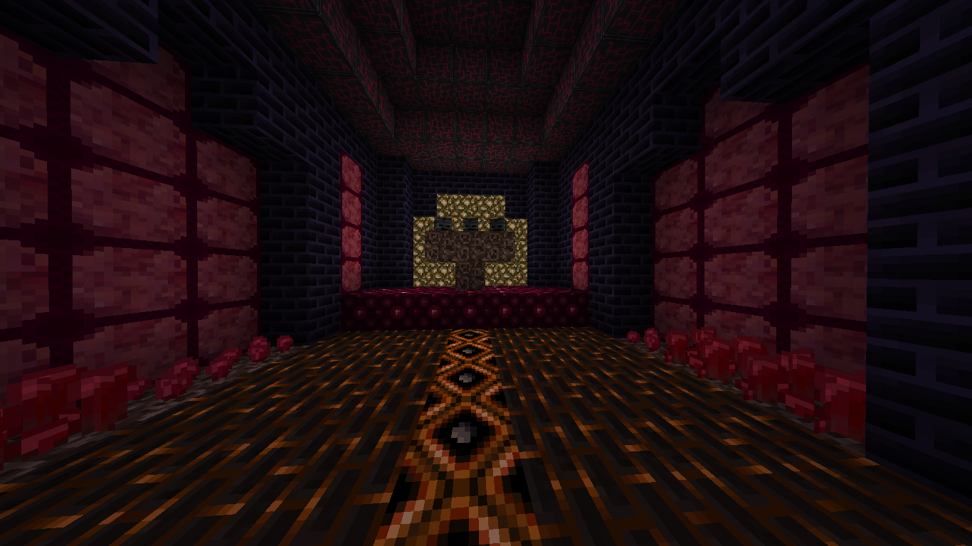 Wither temple created using the blocks