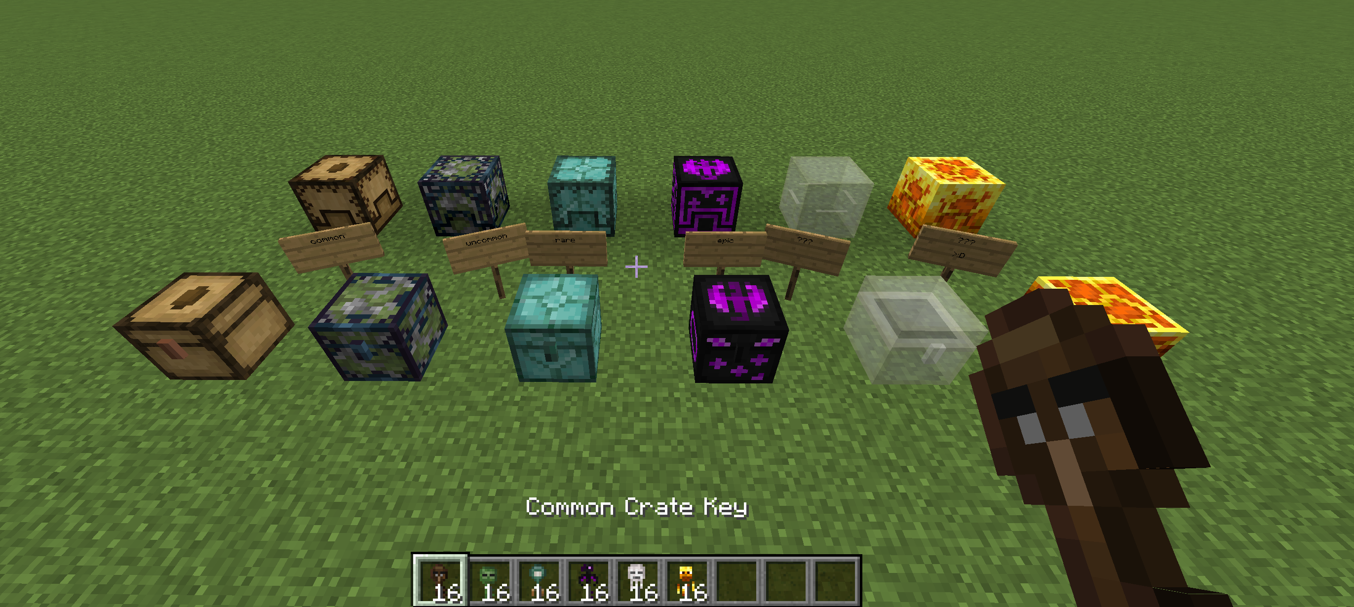 All the different loot crates, shulker crates and keys