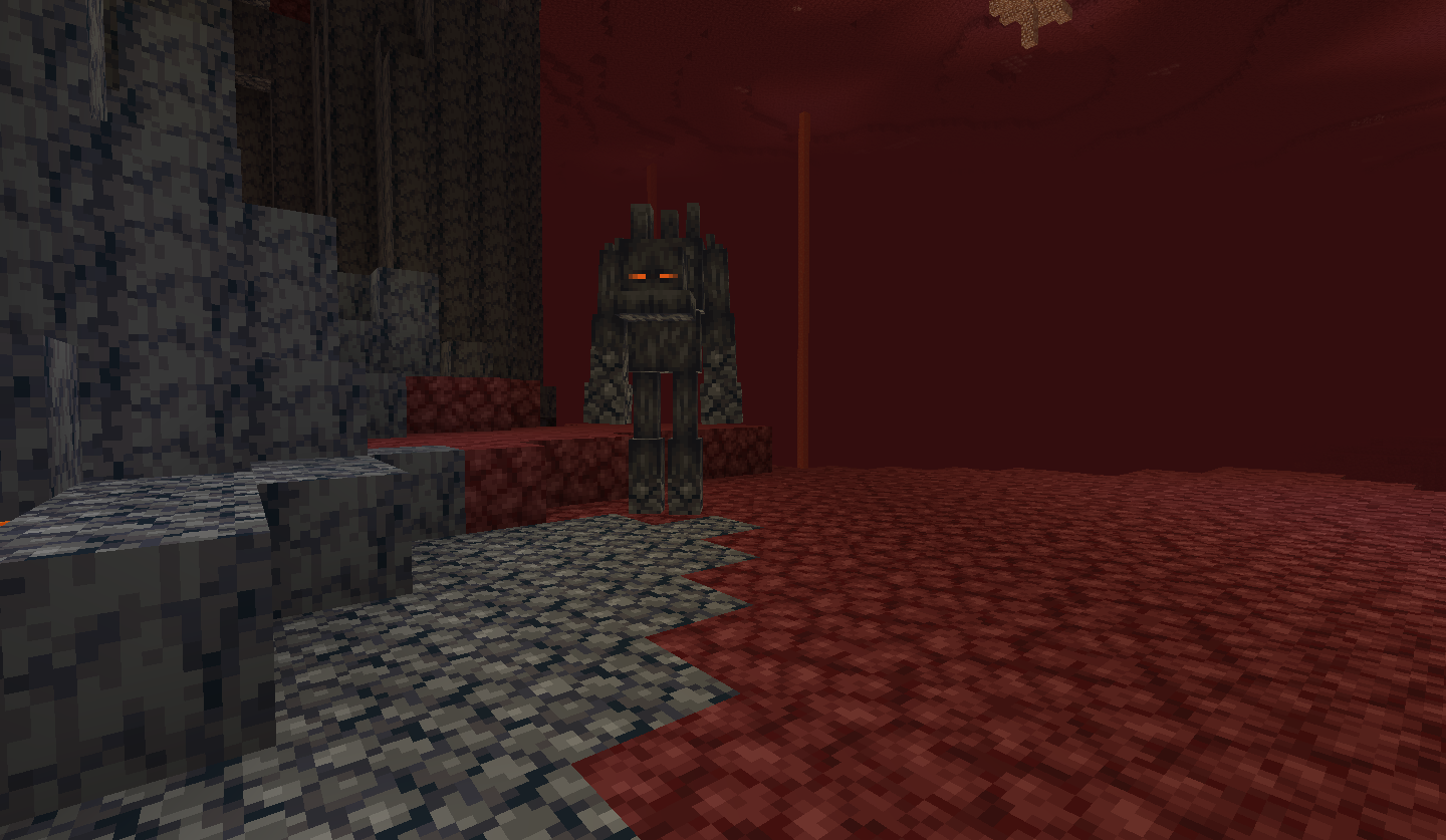 A basalt giant roaming the nether landscapes