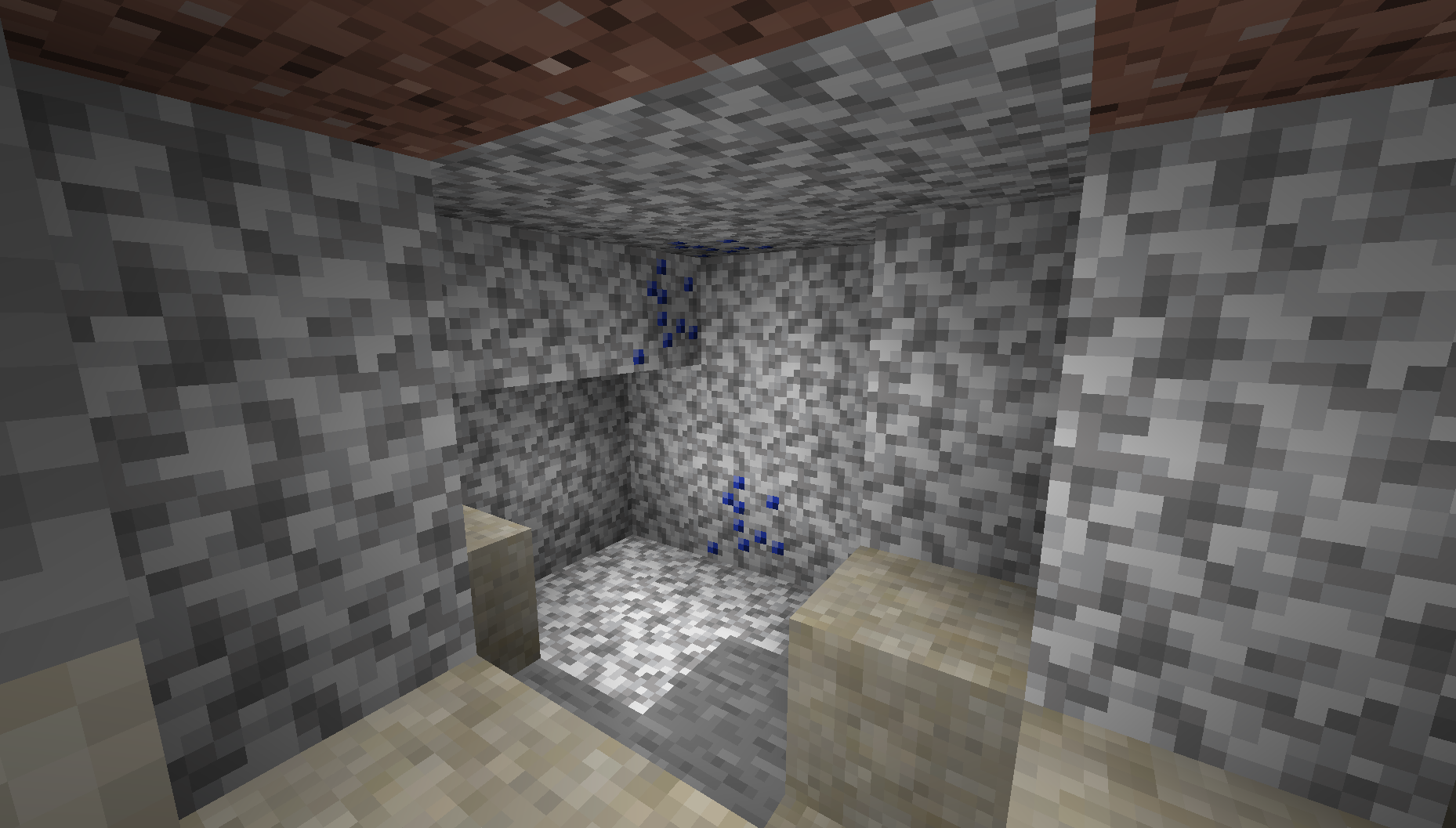 The ores blend in to the other blocks