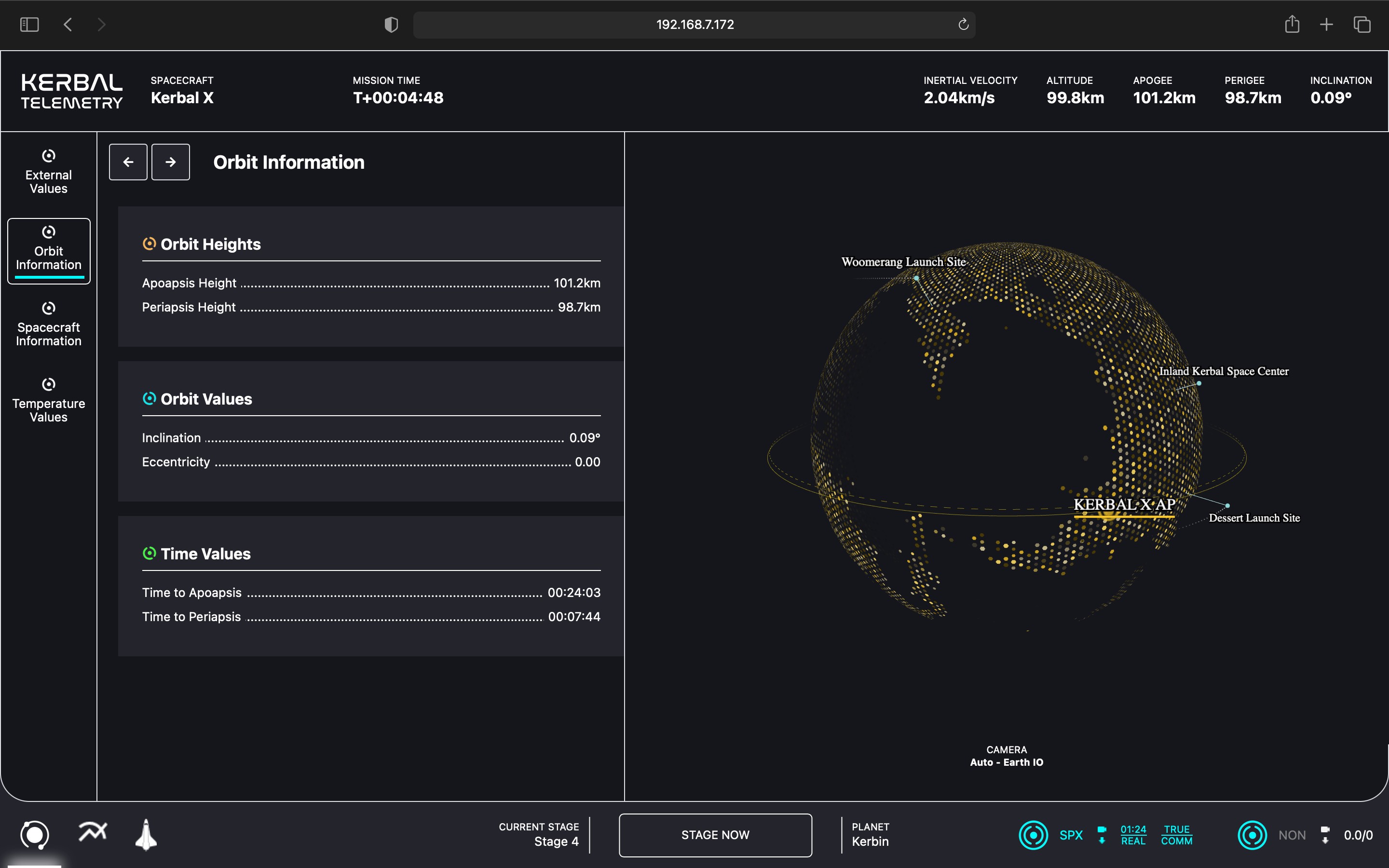 Orbit Information Page