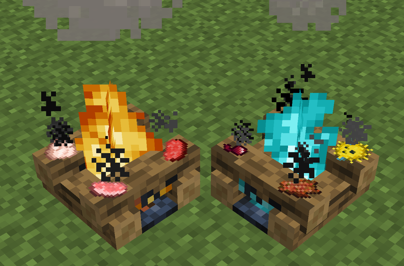 Скин крафт 2. Campfire майнкрафт. Campfire Minecraft 1.12.2. Мод на костёр. Soul Campfire Minecraft.