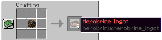 Herobrine Ingot Crafting Recipe 2