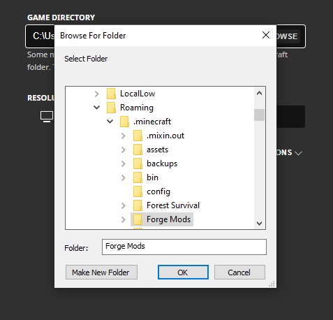 What the game directory should look like.