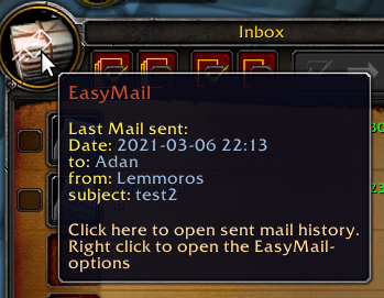 Tooltip for last sent message