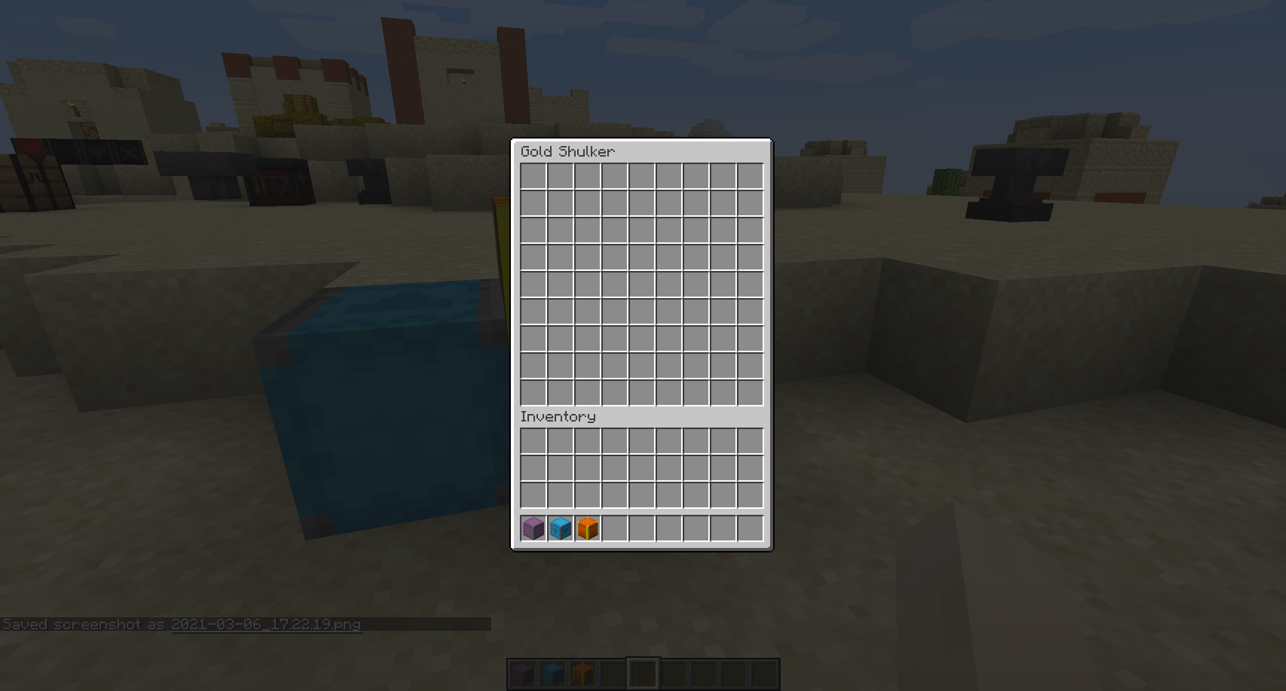 Gold Shulker Inventory