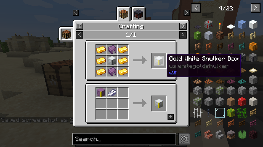 Gold Shulker Recipe