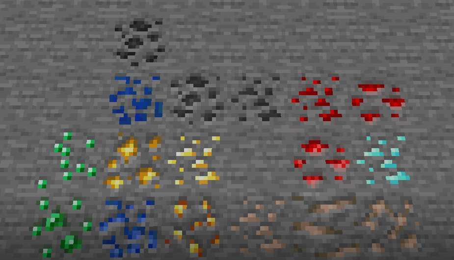 All of the ore variations