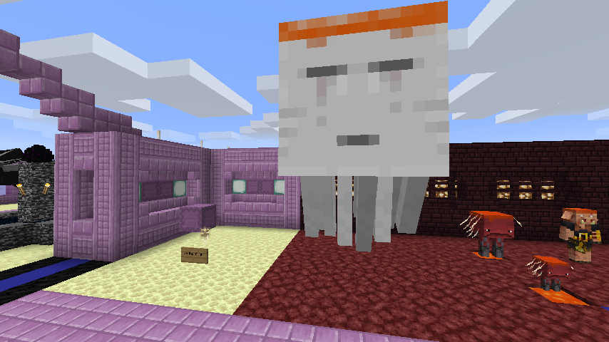 Ghast and Shulker