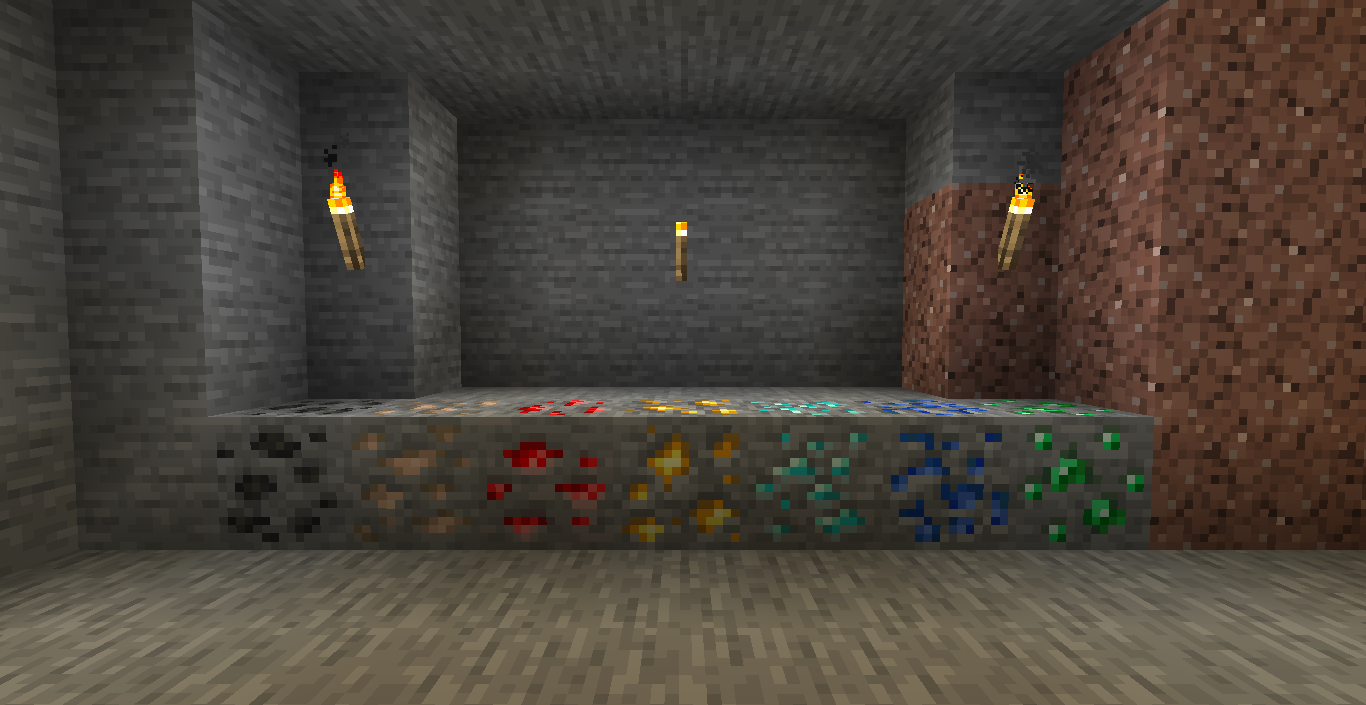 Ores With Resource Pack Enabled