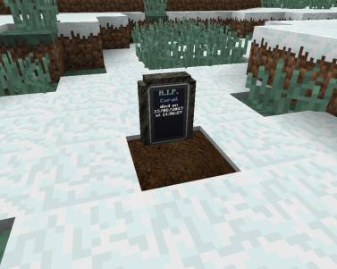 grave in snow