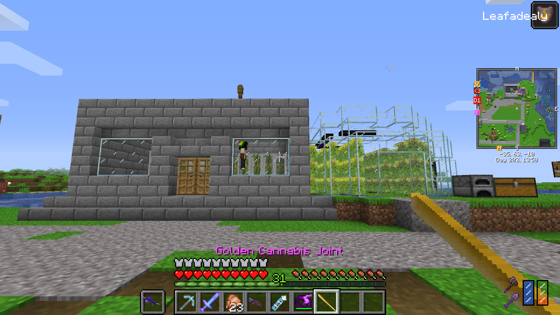 Mod adds weed cultivation ands smoking.