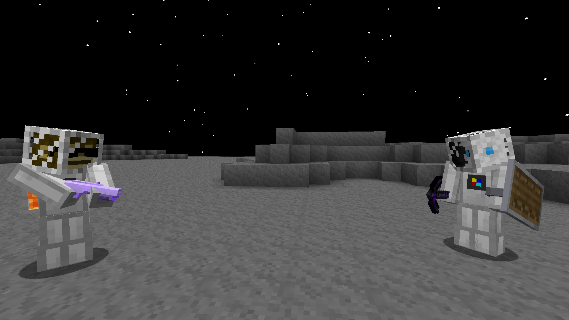 Adds space ships, space suits, planets, many more.