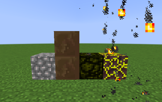 Fisheggs, Mud and filled mud, Scales Block, and Lava Block