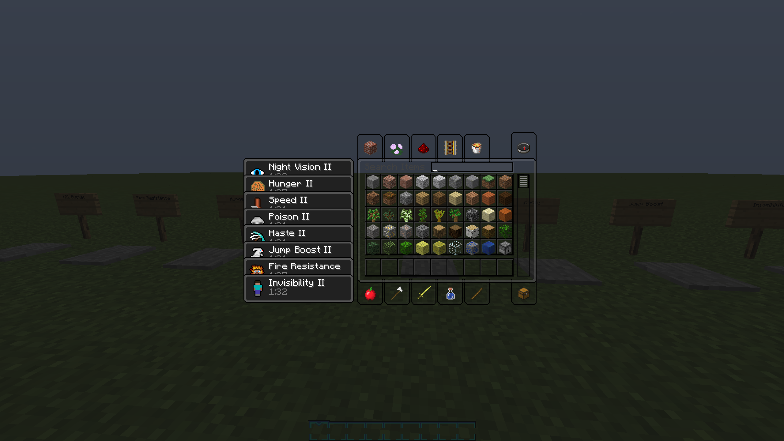 Creative GUI / Potion Effects